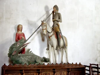 San Giorgio e il Drago (legno policromo)